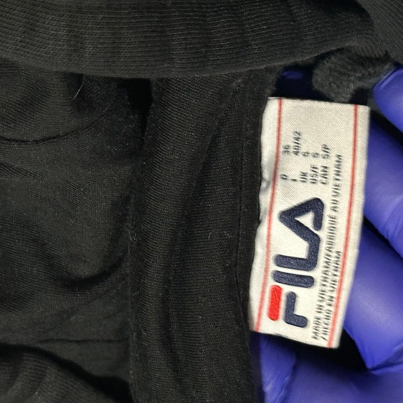 FILA Black Hoodie Sweatshirt Kangaroo Pocket Drawstring Hood Women's S - Picture 5 of 9